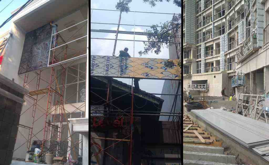 pemasangan acp fasad rumah dan gedung
