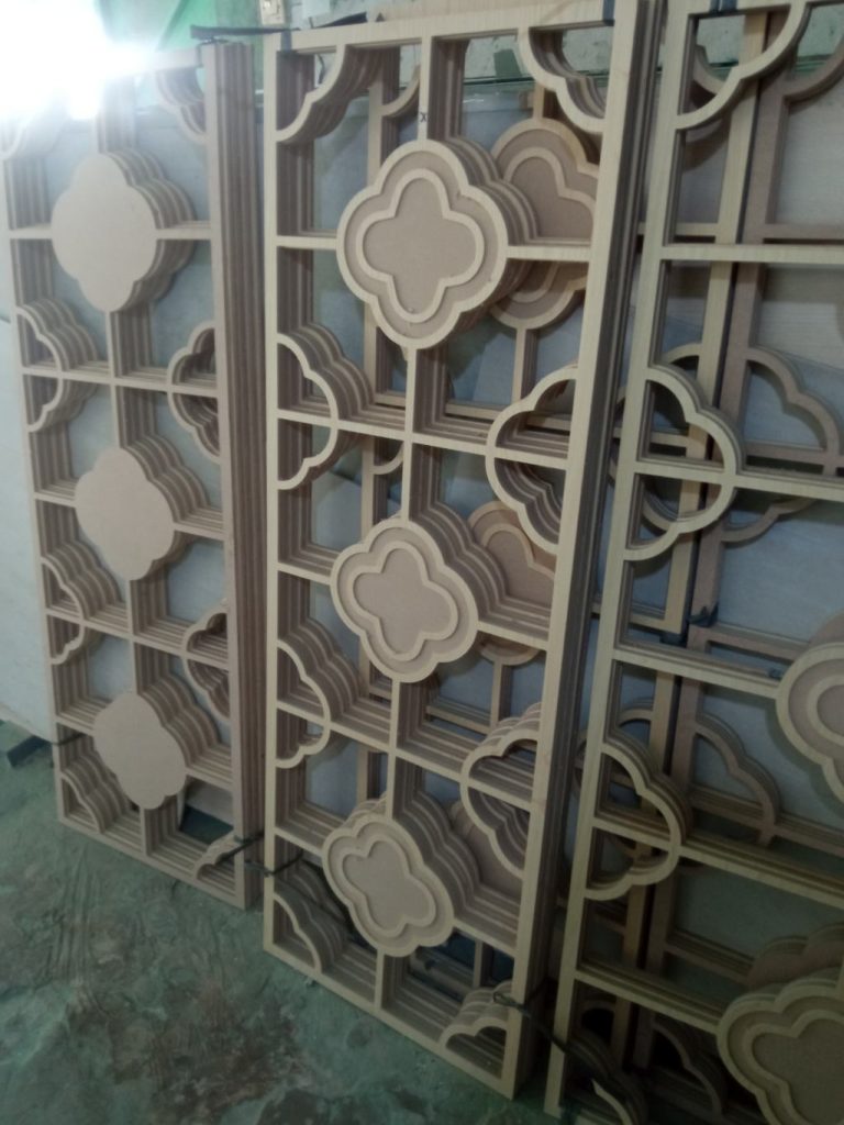 Hasil cutting dan ukir cnc router MDF lapis Triplek #298