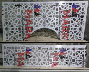 Ornamen acp interior - Interior acp cutting krawangan